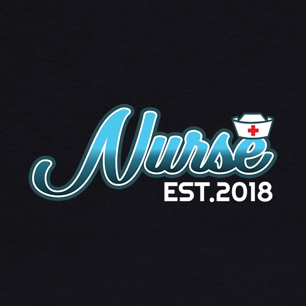 'Nurse Established 2018' Awesome Nurse Gift by ourwackyhome